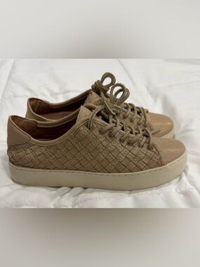 Frye Woven Leather Sneakers - Beige